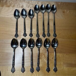 Set of 9 Versailles by MSI Stainless Japan 6.5" Teaspoons + 4 Ice Tea Spoons
